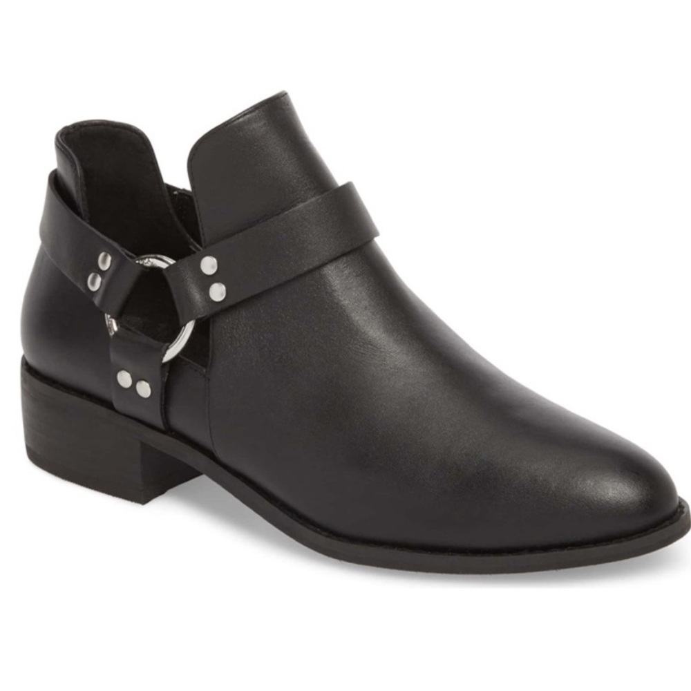 BP Kerry Moto Black Bootie Womens Size 8